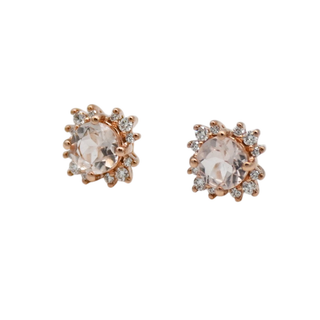 BRILLIANT EARTH | Cressidia Morganite Rose Gold Stud Earrings