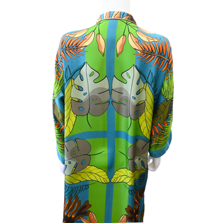 FRANCO FERRARI | Tropical Botanical Print Long Kimono Robe