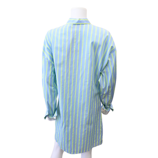 MSGM | Striped Bow Detail Shirt Dress
