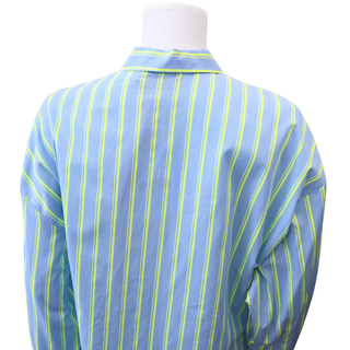 MSGM | Striped Bow Detail Shirt Dress