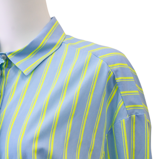 MSGM | Striped Bow Detail Shirt Dress
