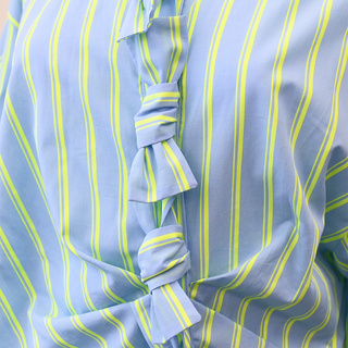 MSGM | Striped Bow Detail Shirt Dress