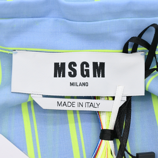 MSGM | Striped Bow Detail Shirt Dress