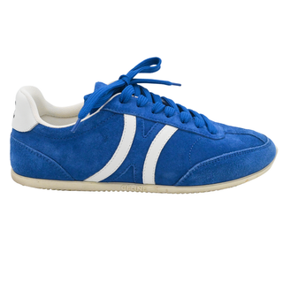 CELINE | Blue Suede Low-Top Lace-Up Sneakers