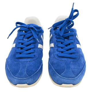 CELINE | Blue Suede Low-Top Lace-Up Sneakers