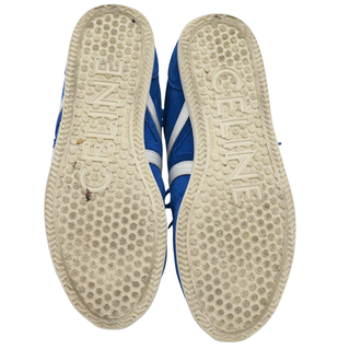 CELINE | Blue Suede Low-Top Lace-Up Sneakers