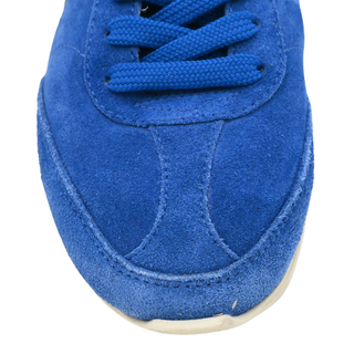 CELINE | Blue Suede Low-Top Lace-Up Sneakers