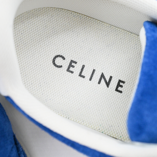 CELINE | Blue Suede Low-Top Lace-Up Sneakers