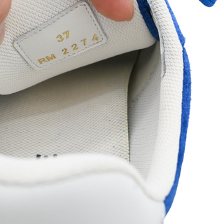 CELINE | Blue Suede Low-Top Lace-Up Sneakers