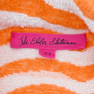 THE ELDER STATESMAN | Wavy Stripe Terrycloth Button Front Shirt