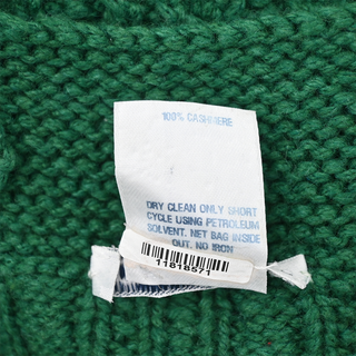 OSCAR DE LA RENTA | Green Cashmere Cable Knit Peplum Sweater
