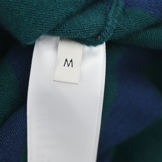 Striped Wool Blend Long Sleeve Polo Sweater