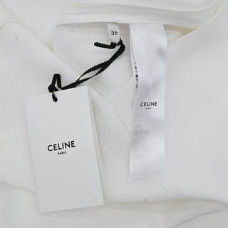 CELINE | Off-White Lavalliere Tie Neck Blouse