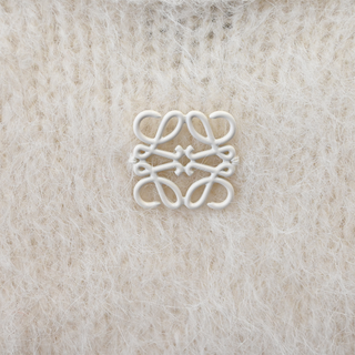 LOEWE | Ivory Fuzzy Cropped V-Neck Sweater Vest