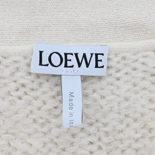 LOEWE | Ivory Fuzzy Cropped V-Neck Sweater Vest