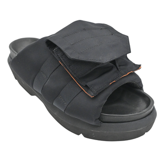 SACAI | Black Nylon Zip Platform Sandals
