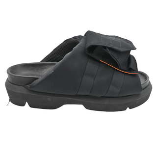 SACAI | Black Nylon Zip Platform Sandals