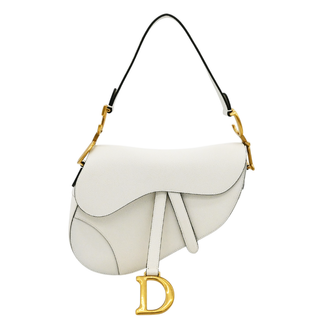 DIOR | White Leather Saddle Bag