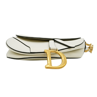 DIOR | White Leather Saddle Bag
