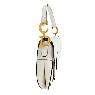 DIOR | White Leather Saddle Bag