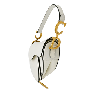 DIOR | White Leather Saddle Bag