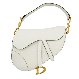 DIOR | White Leather Saddle Bag