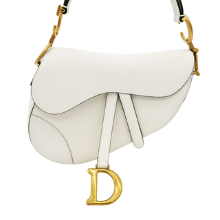 DIOR | White Leather Saddle Bag