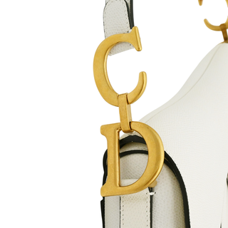 DIOR | White Leather Saddle Bag