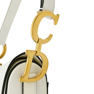 DIOR | White Leather Saddle Bag