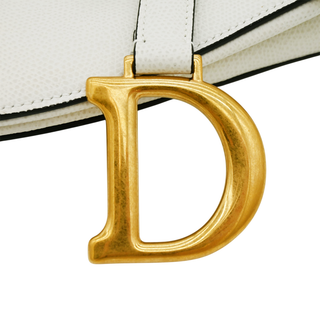 DIOR | White Leather Saddle Bag