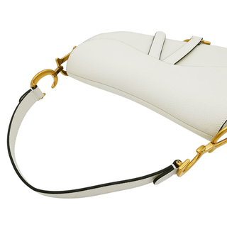 DIOR | White Leather Saddle Bag