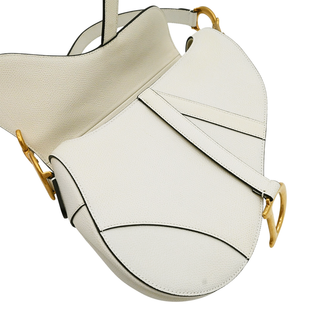 DIOR | White Leather Saddle Bag