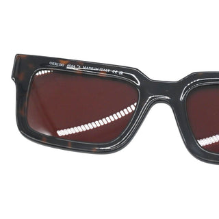 Tortoiseshell Rectangular Clip-On Sunglasses