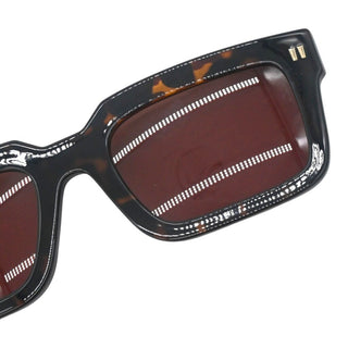 Tortoiseshell Rectangular Clip-On Sunglasses