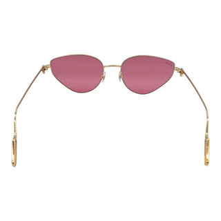 Gold-Tone Metal Pink Lens Geometric Cat Eye Sunglasses