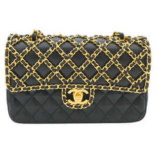 CHANEL | Caged Classic Black Double Flap Bag