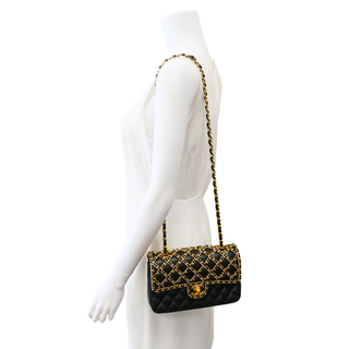 CHANEL | Caged Classic Black Double Flap Bag