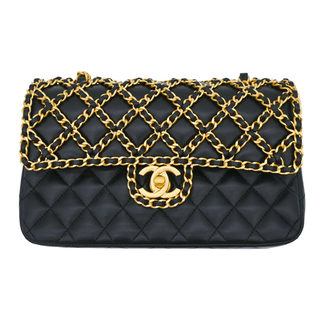 CHANEL | Caged Classic Black Double Flap Bag