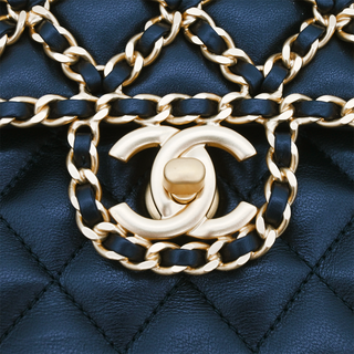 CHANEL | Caged Classic Black Double Flap Bag