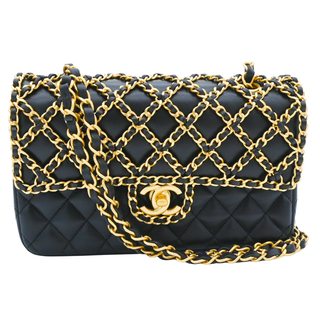 CHANEL | Caged Classic Black Double Flap Bag