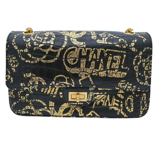 Crocodile Embossed Graffiti Reissue 2.55 Flap Bag
