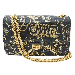 Crocodile Embossed Graffiti Reissue 2.55 Flap Bag
