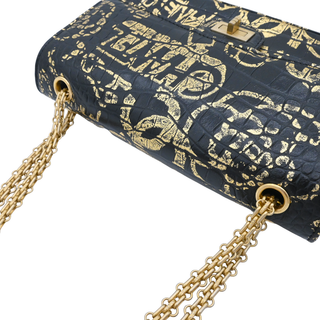 Crocodile Embossed Graffiti Reissue 2.55 Flap Bag