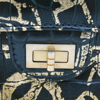 Crocodile Embossed Graffiti Reissue 2.55 Flap Bag
