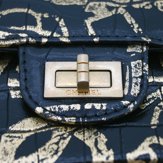 Crocodile Embossed Graffiti Reissue 2.55 Flap Bag