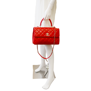 Red Medium Trendy CC Flap Bag