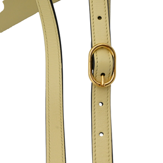 Sylvie Pale Yellow Leather Top Handle Shoulder Bag