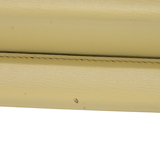 Sylvie Pale Yellow Leather Top Handle Shoulder Bag