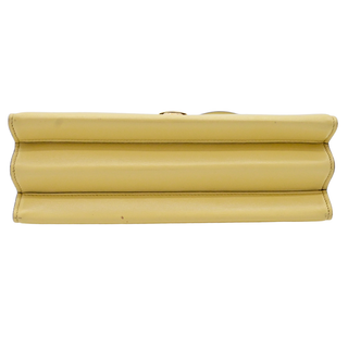 Sylvie Pale Yellow Leather Top Handle Shoulder Bag