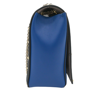 Rockstud Spike Beehive Blue Quilted Leather Shoulder Bag